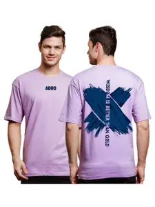 ADRO Men Typography V-Neck T-shirt