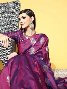 Anouk Woven Design Dharmavaram Saree