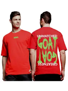 ADRO Men Typography Printed V-Neck T-shirt