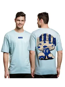 ADRO Men Printed Extended Sleeves Applique T-shirt