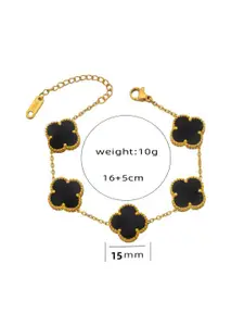 KARISHMA KREATIONS Stainless Steel Gold-Plated Link Bracelet