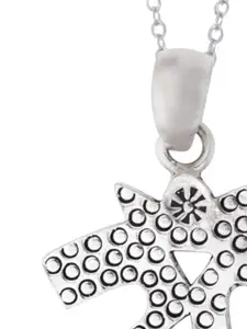 Exotic India Sterling Silver Om Religious Pendant
