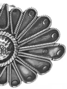 Exotic India Sterling Silver-Plated Floral Knotted Rope Pendant