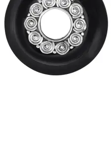 Exotic India Black Onxy Stone Sterling Silver Pendant