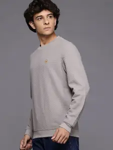 Louis Philippe Self Design Sweatshirt
