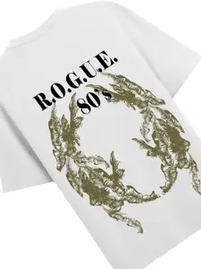 ADRO Men Graphic Printed Round Neck Cotton Oversized T-Shirt