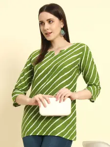 Mialo fashion Leheriya Printed Pure Cotton Kurti