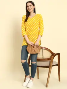 Mialo fashion Leheriya Printed Pure Cotton Kurti