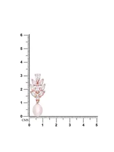 KAI JEWEL Rose Gold Plated Pearl Sterling Silver Drop Earrings