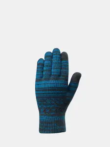 Quechua By Decathlon Kids Blue Touchscreen Compatible Hiking Winter Gloves