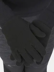 Quechua By Decathlon Kids Black Fleece Touchscreen Compatible Winter Gloves