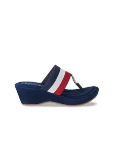 Catwalk Colourblocked Open Toe Wedge Heel Sandals