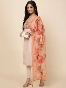 Meena Bazaar Embroidered Sequinned Unstitched Dress Material