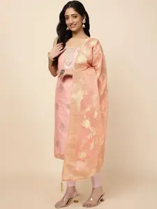 Meena Bazaar Art Silk Unstitched Dress Material