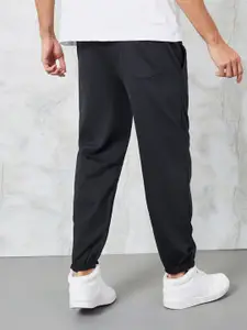 Styli Men Black City Name Embroidered Relaxed Fit Cotton Joggers