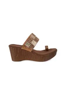 Catwalk Women Embellished One Toe Wedge Sandals