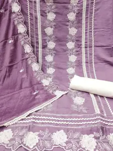 KALINI Floral Embroidered Beads and Stones Unstitched Dress Material