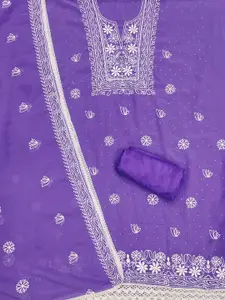 Panzora Ethnic Motifs Embroidered Thread Work Unstitched Dress Material