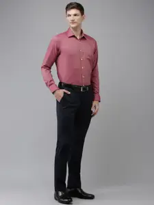 Van Heusen Pure Cotton Self Design Custom Fit Textured Formal Shirt