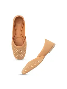 Style Shoes Women Ethnic Embellished Mojaris Flats