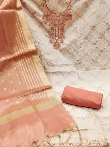 KIMISHA Ethnic Motifs Woven Design Beads and Stones Unstitched Dress Material