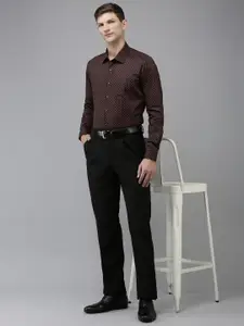 Van Heusen Pure Cotton Slim Fit Opaque Printed Formal Shirt