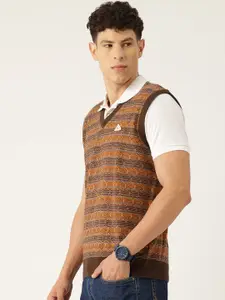 Monte Carlo Self Design Woollen Sweater Vest