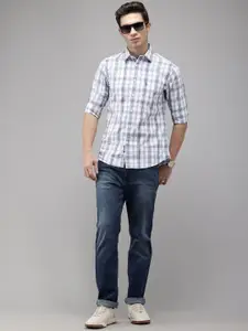 U.S. Polo Assn. Tailored Fit Checked Pure Cotton Casual Shirt