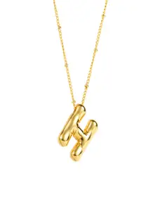 AQUASTREET 18K Plated Waterproof Anti Tarnish Balloon H Necklace