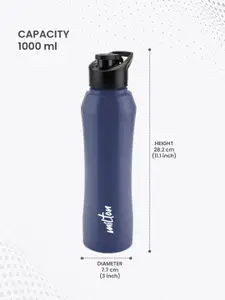 Milton Comet 1000 Blue Single Stainless Steel Water Bottle 1000 ml
