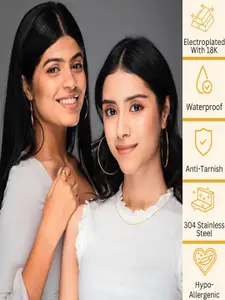 AQUASTREET 18K Silver Plated Waterproof Anti Tarnish Teardrop Chain Pendant