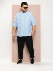 Thomas Scott Men Plus Size Relaxed Pure Cotton Casual Shirt