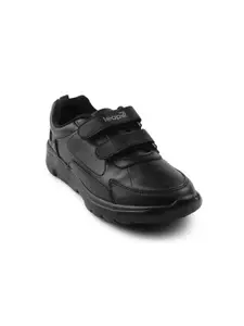 Liberty Leap7x kids Black Velcro School Shoes
