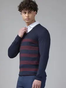 Van Heusen V-Neck Striped Pullover