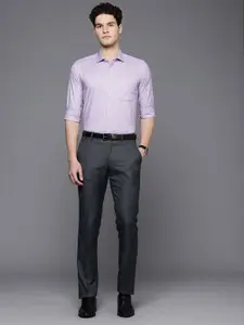 Louis Philippe Slim Fit Geometric Self Design Formal Shirt