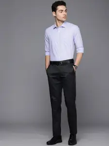 Louis Philippe Pure Cotton Slim Fit Checked Formal Shirt