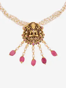 Kushal's Fashion Jewellery Gold-Plated Antique Necklace