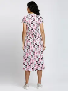 True Shape Floral Print Maternity Fit & Flare Midi Dress