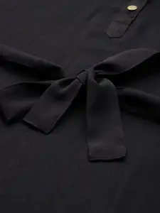 Chemistry Crepe Shirt Dress With Belt