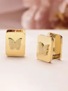 Rubans 18KT Gold Plated Stainless Steel Tarnish-Free Waterproof Demi-Fine Stud Earrings