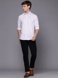 Louis Philippe Sport Slim Fit Opaque Checked Pure Cotton Casual Shirt