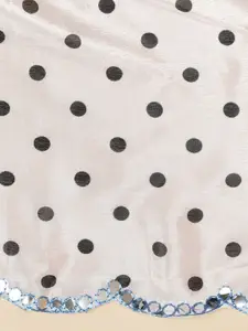 Jaipur Kurti Floral Mirror Work Printed Saree