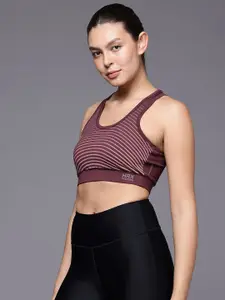 HRX by Hrithik Roshan Striped Full Coverage Lightly Padded Training Bra