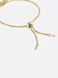Adwitiya Collection Gold Plated Link Bracelet