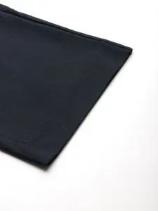 Allen Solly Men Textured Slim Fit Low-Rise Formal Trousers