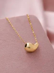 Rubans 18K Gold Plated Stainless Steel Tarnish-Free Waterproof Demi-Fine Pendant Necklace