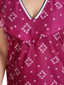 Be You Women Pack Of 2 Printed Maxi Nightdress