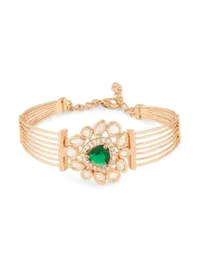 AMI Rose Gold Plated Cubic Zirconia Link Bracelet