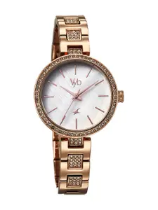 Fastrack Women Vyb Diva Dial & Bracelet Style Straps Analogue Watch FV60055WM01W
