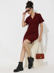 DressBerry Shirt Collar Bodycon Dress
